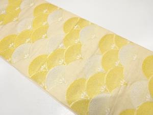 アンティーク　松青海波模様織り出し袋帯（材料）